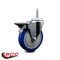 Service Caster 5 Inch Blue Polyurethane Wheel Swivel 58 Inch Threaded Stem Caster with Brake SCC SCC-TS20S514-PPUB-BLUE-PLB-58212 - alternate 2